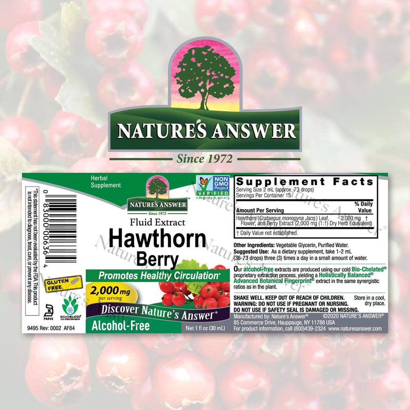 NATURES ANSWER HAWTHORN BERRY 1Oz