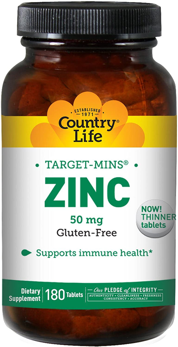Country Life Target Mins Zinc 50 mg 180 Tablets