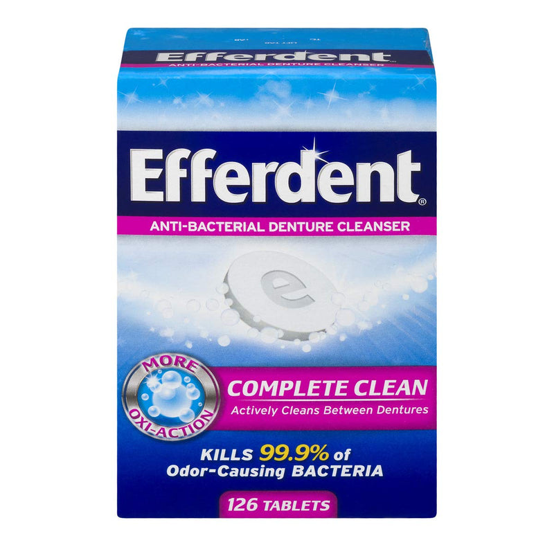 Efferdent Denture Cleanser Tablets, Complete Clean, 126 Tablets