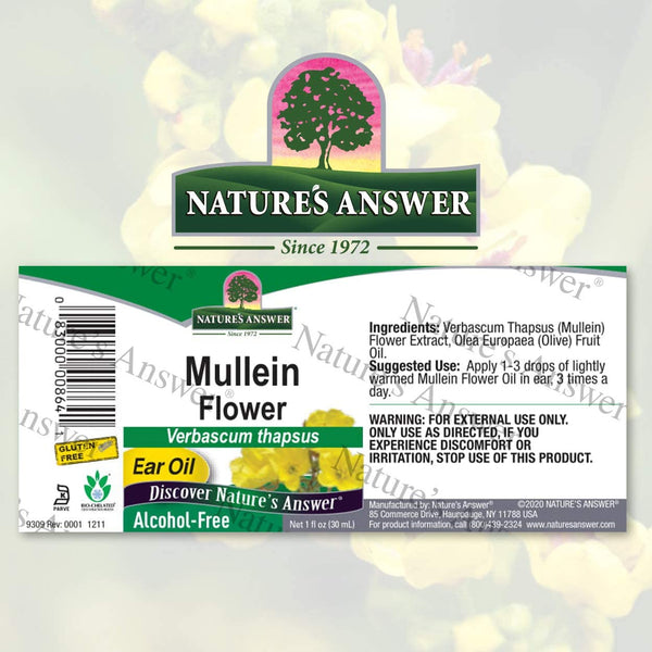 NATURES ANSWER MULLEIN FLOWER EAR OIL 1Oz