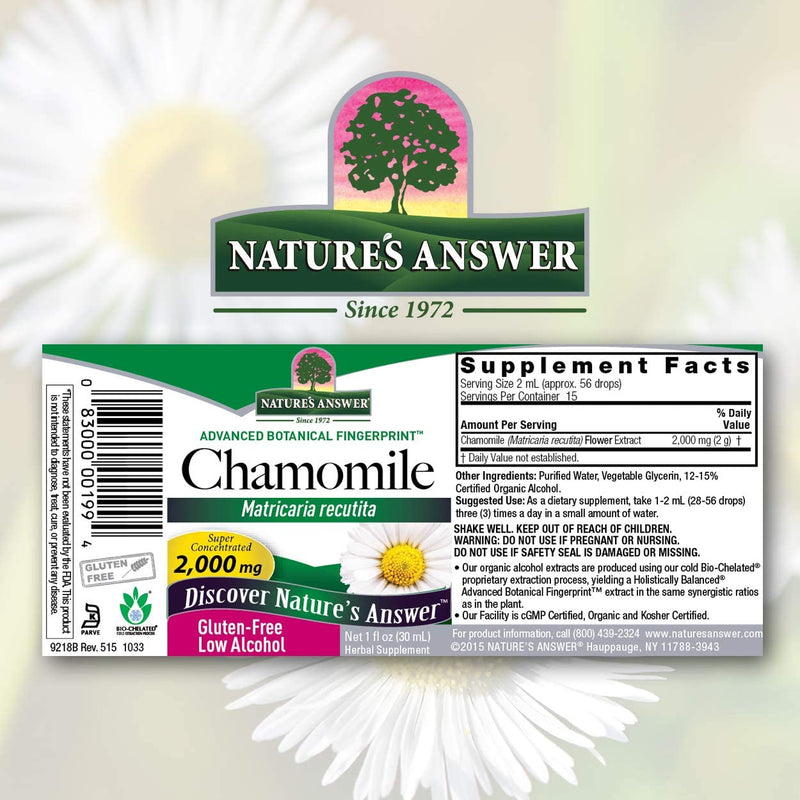 NATURES ANSWER CHAMOMILE EXTRACT 1Oz