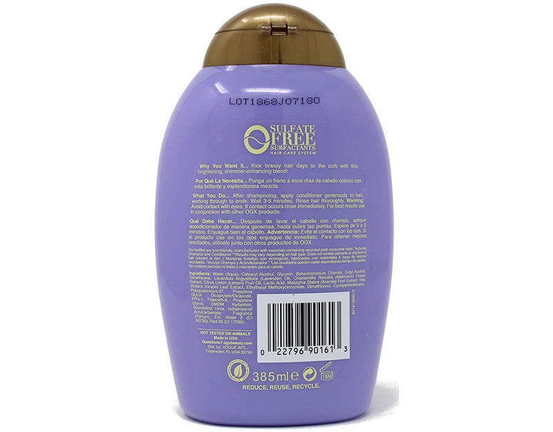 OGX Conditioner Lavender Platinum Tone Reviving 13 Oz