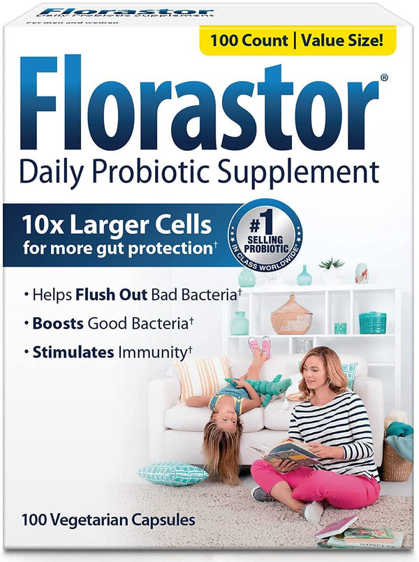 Florastor Daily Probiotic Supplement for Men and Women 100 caps