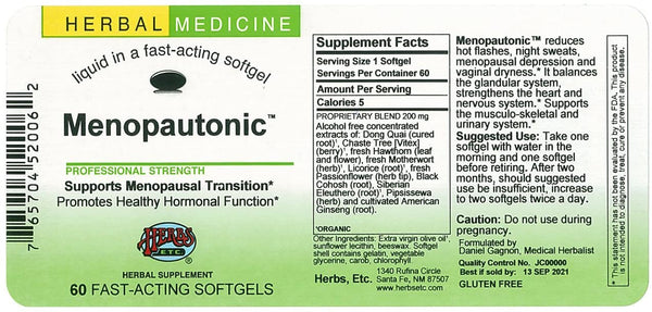 Herbs ETC Menopautonic Softgels