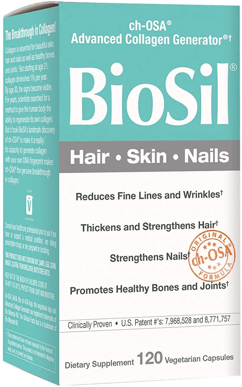 Biosil Hair Skin Nails 120 Vegetable Capsules