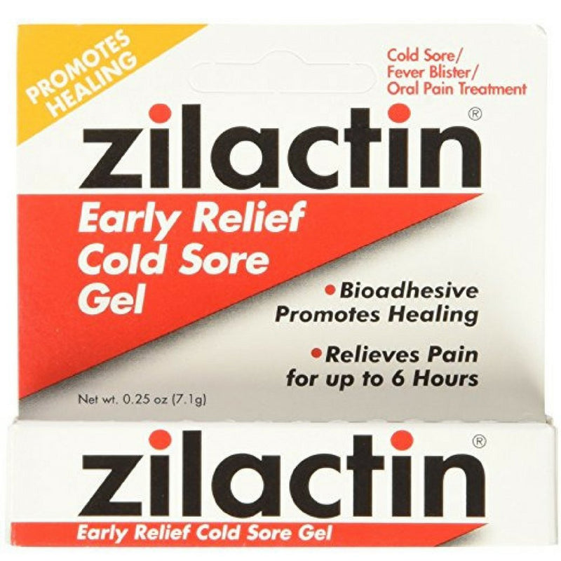 Zilactin Cold Sore Medicated Gel 0.25 oz
