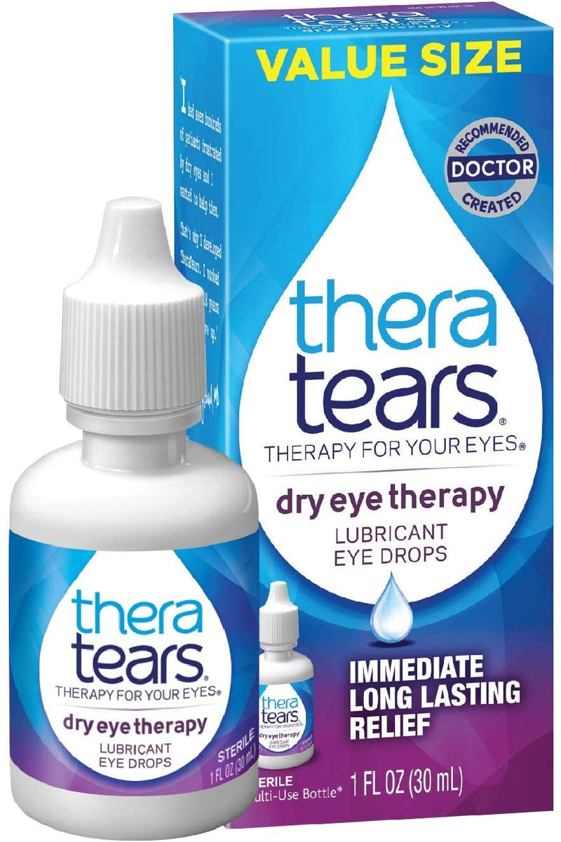 TheraTears Eye Drops for Dry Eyes, Dry Eye Therapy Lubricant Eyedrops