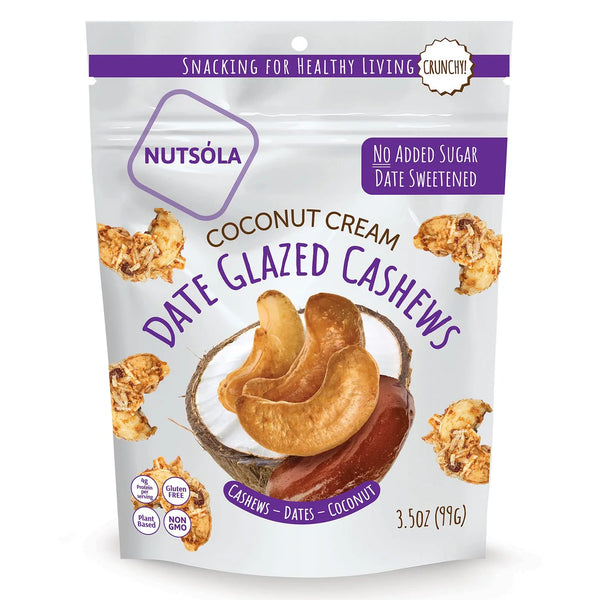 Nutsola Coconut Cream Date Glazed Cashews 3.5oz
