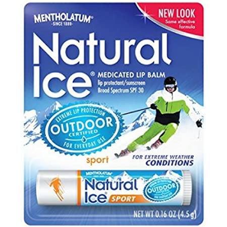 Natural Ice Mentholatum Sport Medicated Lip Protectant With Spf 30 Sunscreen, 0.16 Ounce