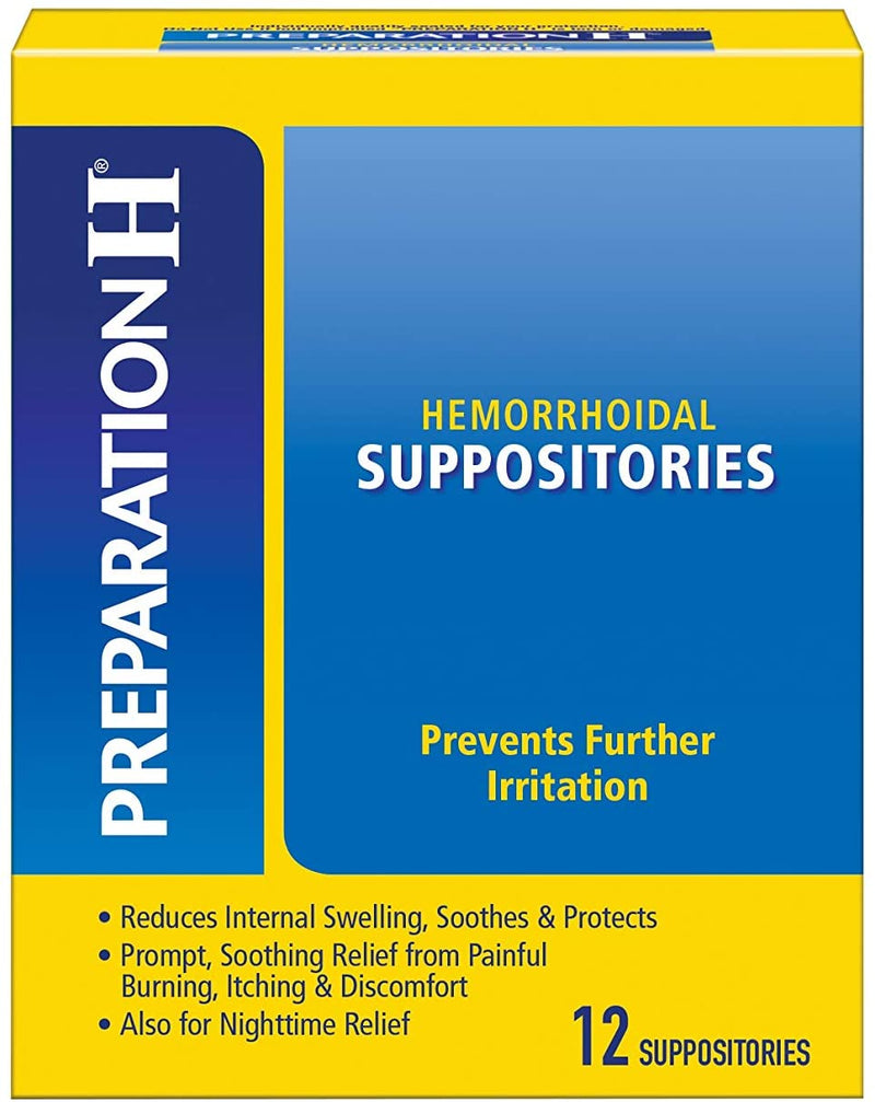 Preparation H Hemorrhoid Symptom Treatment Suppositories