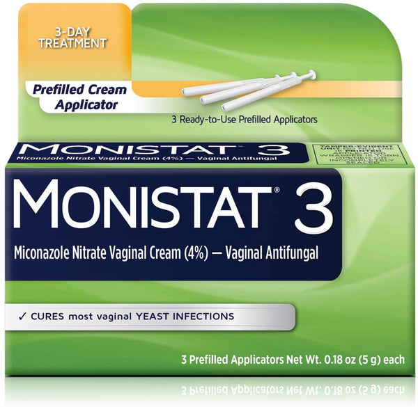 Monistat 3 Cream 3-Day Treatment with 3 Prefilled Applicators