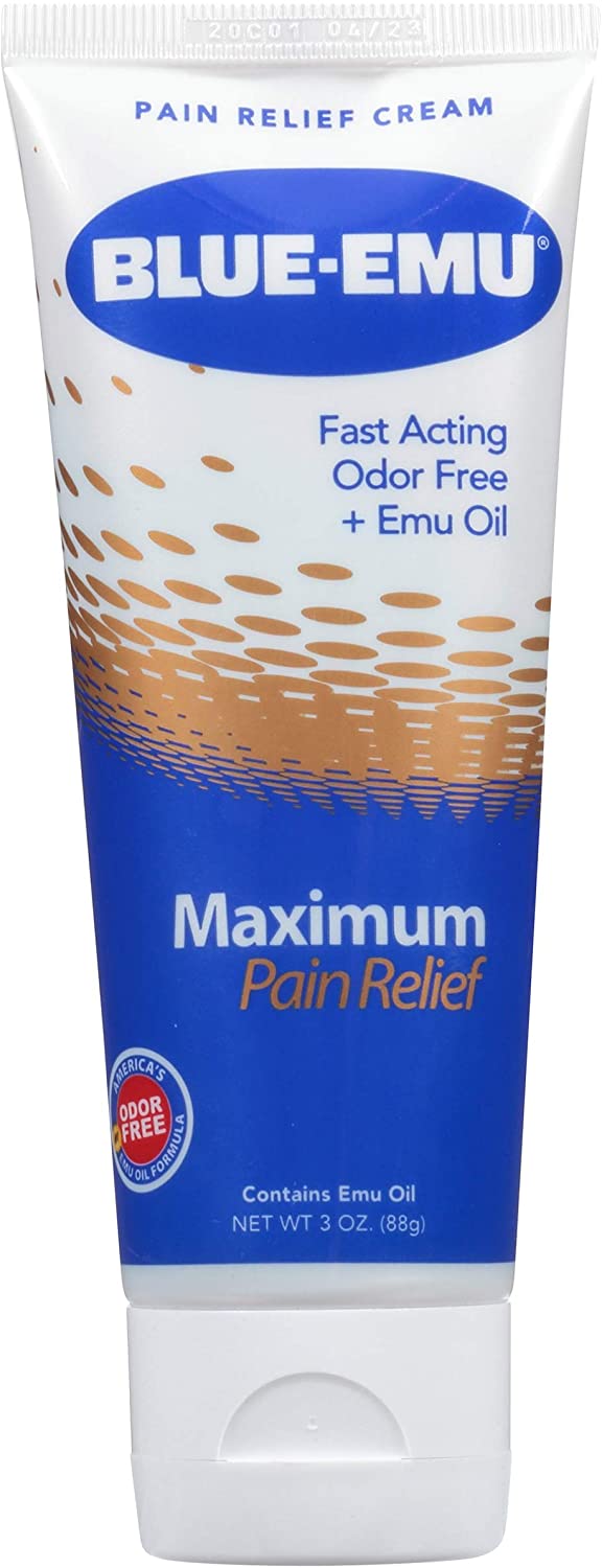  Blue Emu Blue-emu lidocaine Pain Relief Cream Non-Child  Resistance Cap, Odor Free, 2.7 Ounce : Health & Household