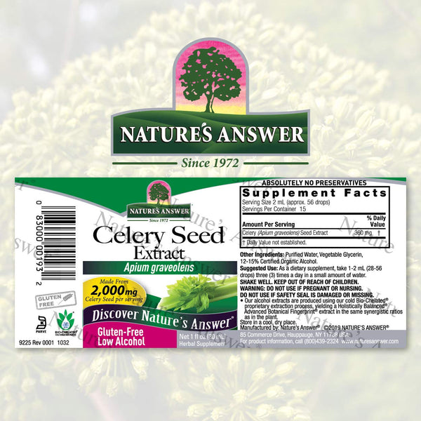 NATURES ANSWER CELERY SEED EXTRACT 1 Oz