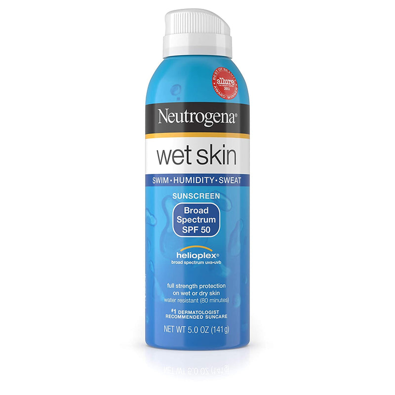 Neutrogena Wet Skin Sunscreen Spray, SPF 50, 5 Ounce