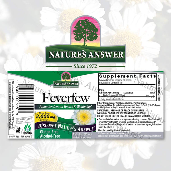 NATURES ANSWER FEVERFEW EXTRACT 1 Oz