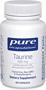 Pure Encapsulations Taurine 500Mg 60 Capsules