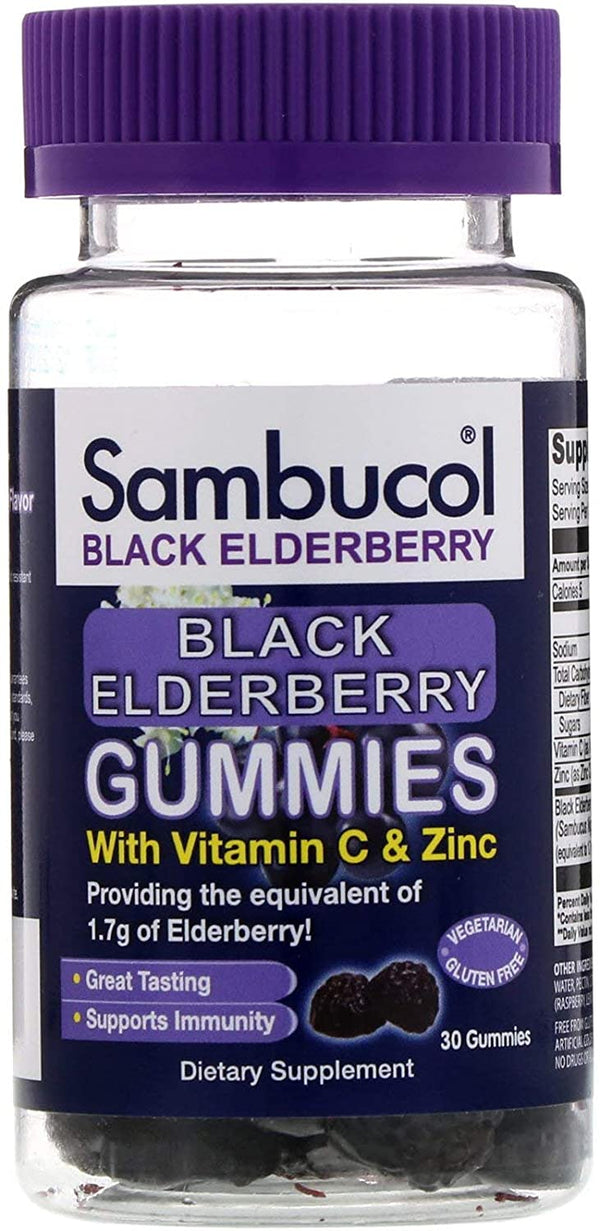 Sambucol Black Elderberry Gummies. 30 ct