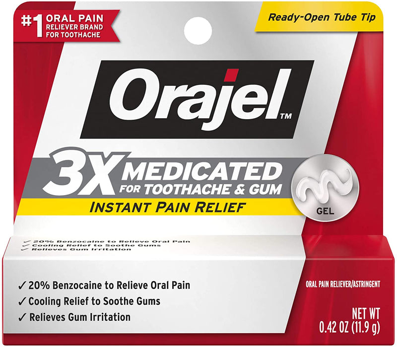 Orajel 3X Medicated For Toothache & Gum Gel .42 OZ
