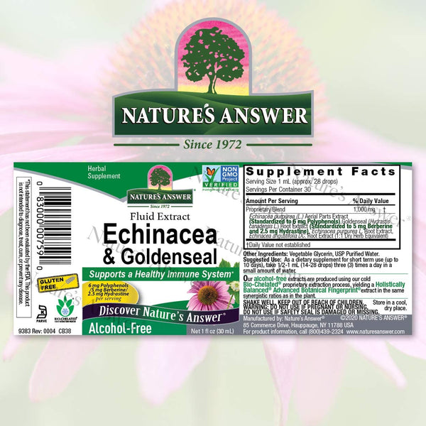 NATURES ANSWER ECHINACEA GOLDENSEAL 1 Oz