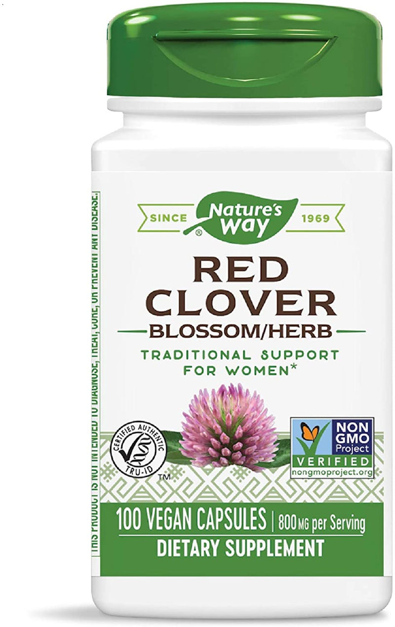 Nature's Way Red Clover Blossom 400mg Cápsulas veganas