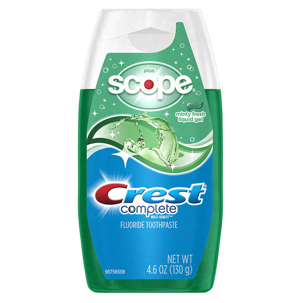 Crest Complete Plus Scope Liquid Gel Toothpaste, Minty Fresh. 4.6 OZ