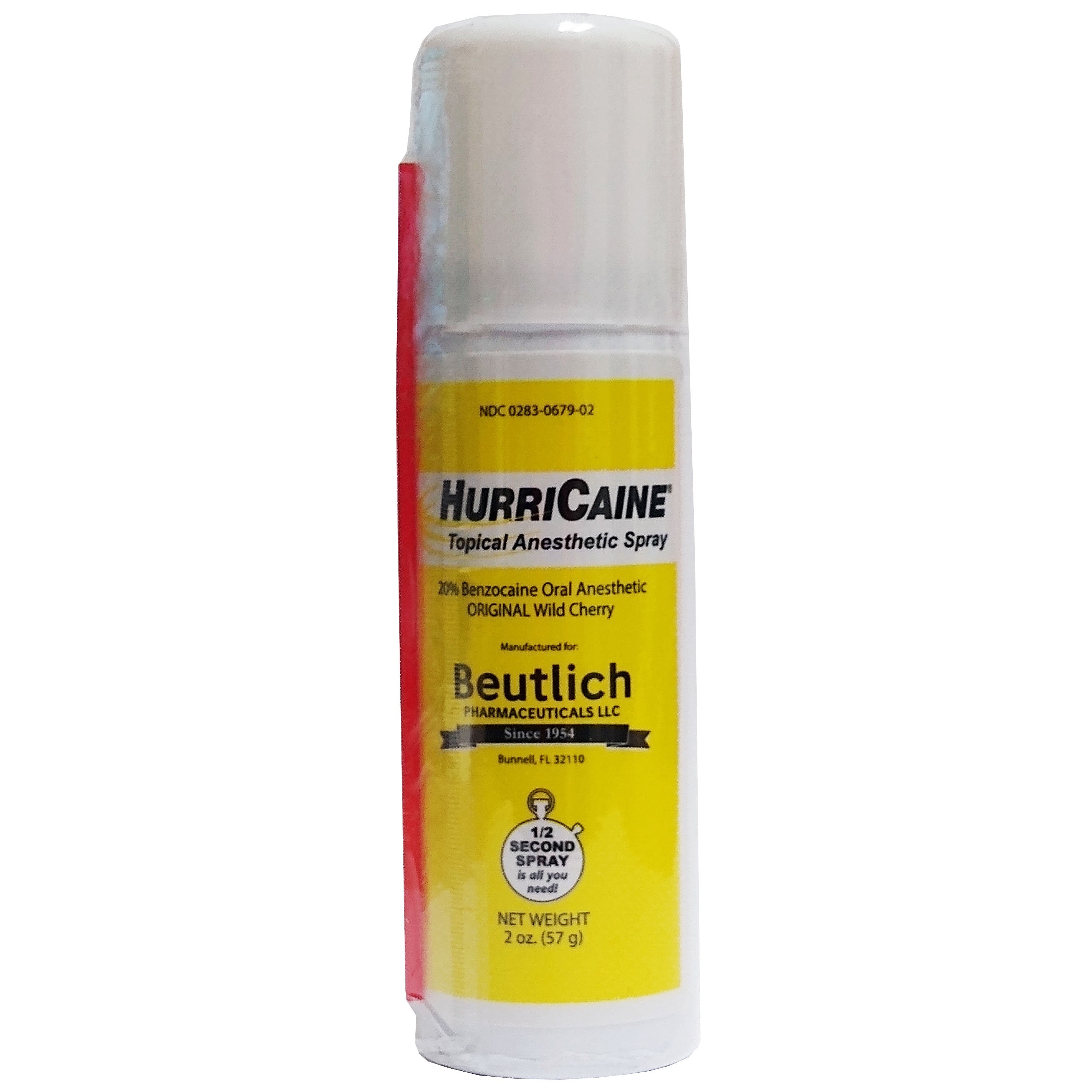 Hurricaine Wild Cherry Topical Anesthetic Spray 2 Oz Plus Tube Beutliu ...