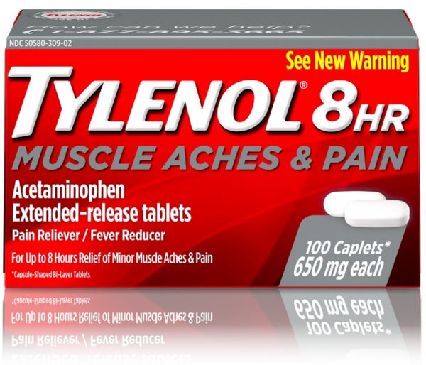 TYLENOL 8 Hour Muscle Aches & Pain Caplets 650 mg 100 ea