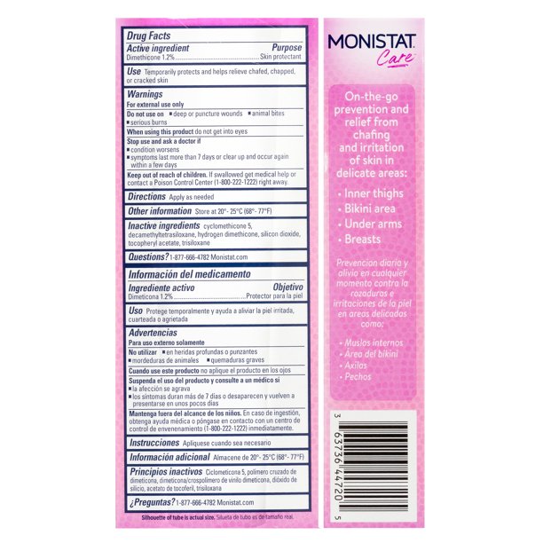 Monistat Care Relieve Gel de polvo de alivio 1.5 oz