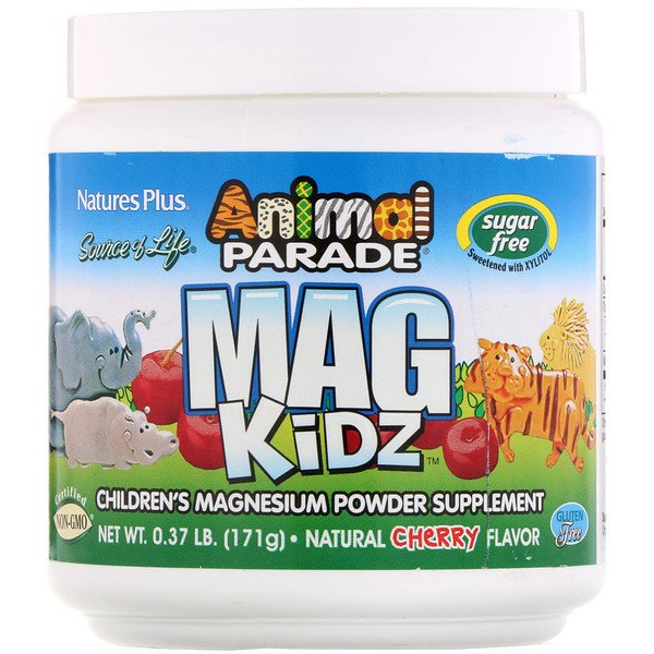 Nature's Plus Animal Parade Mag Kidz Children's Magnesium Powder Cherry 0.37 lb