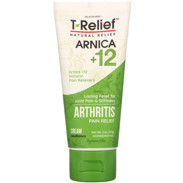 T-Relief, Arnica +12, Arthritis Pain Relief Cream, 2 oz