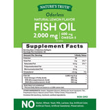 Nature's Truth Vitamins Odorless Fish Oil 1000 mg Lemon 110 Softgels