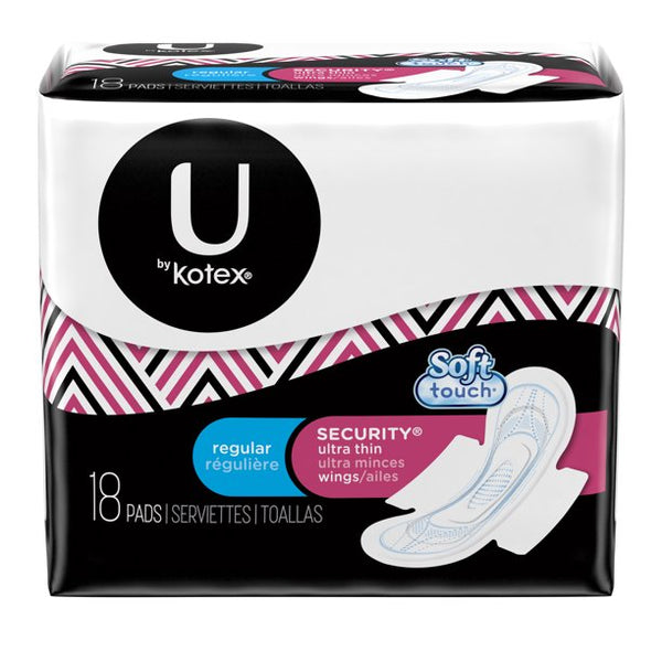 Kotex Ultra Thin With Wings Regular Pads 18ct