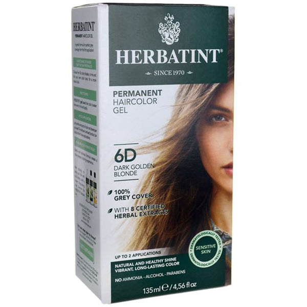 Herbatint Permanent Haircolor Gel 6D Dark Golden Blonde
