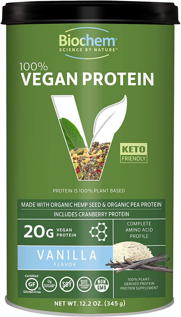 Biochem Vegan Protein Vanilla 11.4 oz Powder