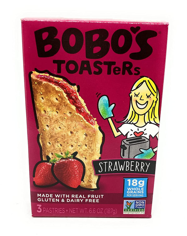 BOBOS OAT BARS Strawberry Toaster Pastry, 6.6 OZ