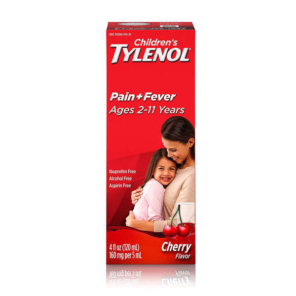 Tylenol Children's Oral Suspension Medicine with Acetaminophen, Cherry, 4 Fl Oz