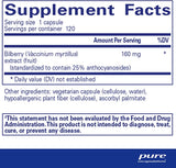 Pure Encapsulations Bilberry 160Mg 120 Capsules