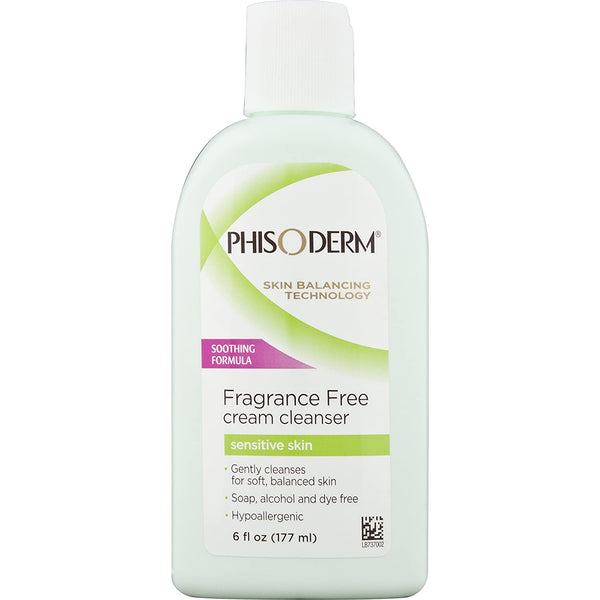 Phisoderm Fragrance Free Cream Cleanser For Sensitive Skin 6 oz