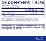 Pure Encapsulations Taurine 500Mg 60 Capsules