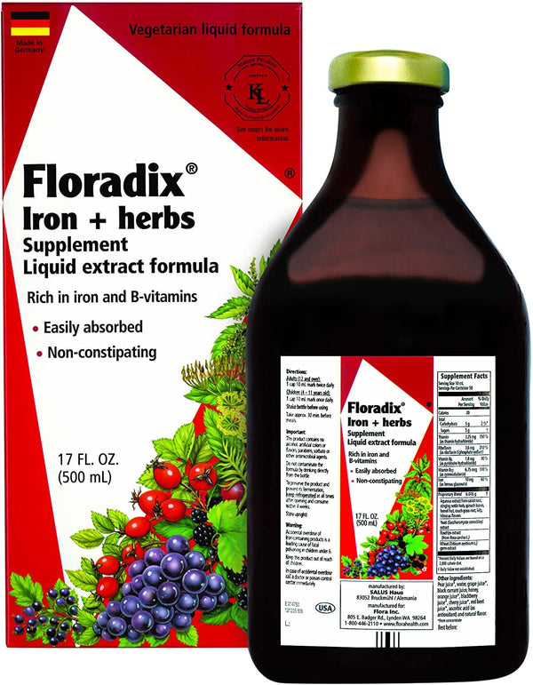Floradix Liquid Iron + Herbs 17 Fl Oz