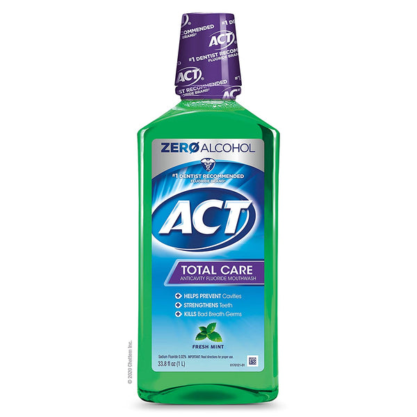 ACT Total Care Anticavity Fluoride Mouthwash Fresh Mint. 18 fl