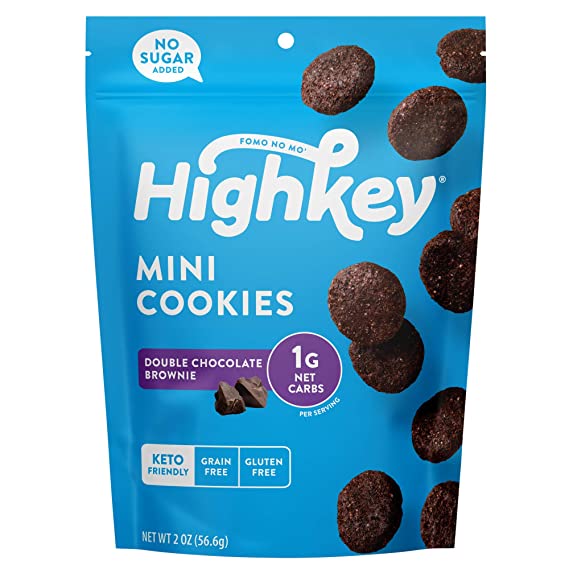 HighKey Double Chocolate Chip Brownie Mini Cookies 2 Oz
