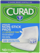 Curad Medium Non-Stick Pads with Adhesive Tabs