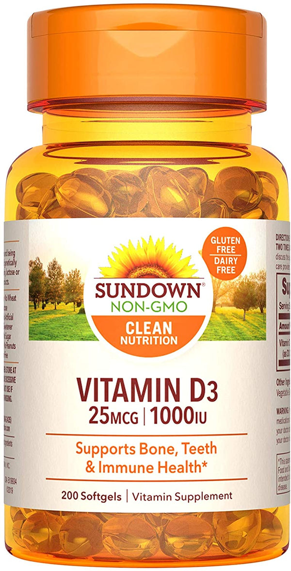 Sundown Vitamin D3 1000 IU Softgels