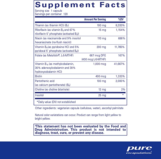 Pure Encapsulations B6 Complex 120 Capsules