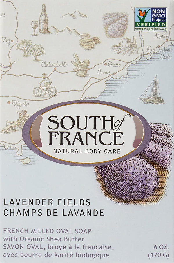 South of France Natural Lavender Fields Bar Soap, 6 Oz
