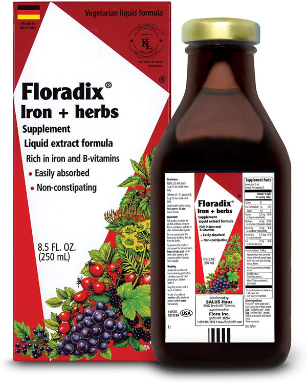 Floradix Liquid Iron + Herbs 8.5 Fl Oz