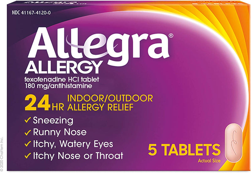 Allegra Adult 24 Hour Allergy Relief, 5 Tablets