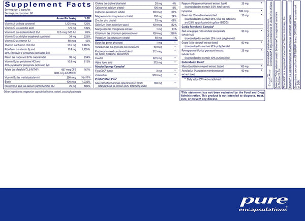 Pure Encapsulations Men'S Nutrients 180 Capsules