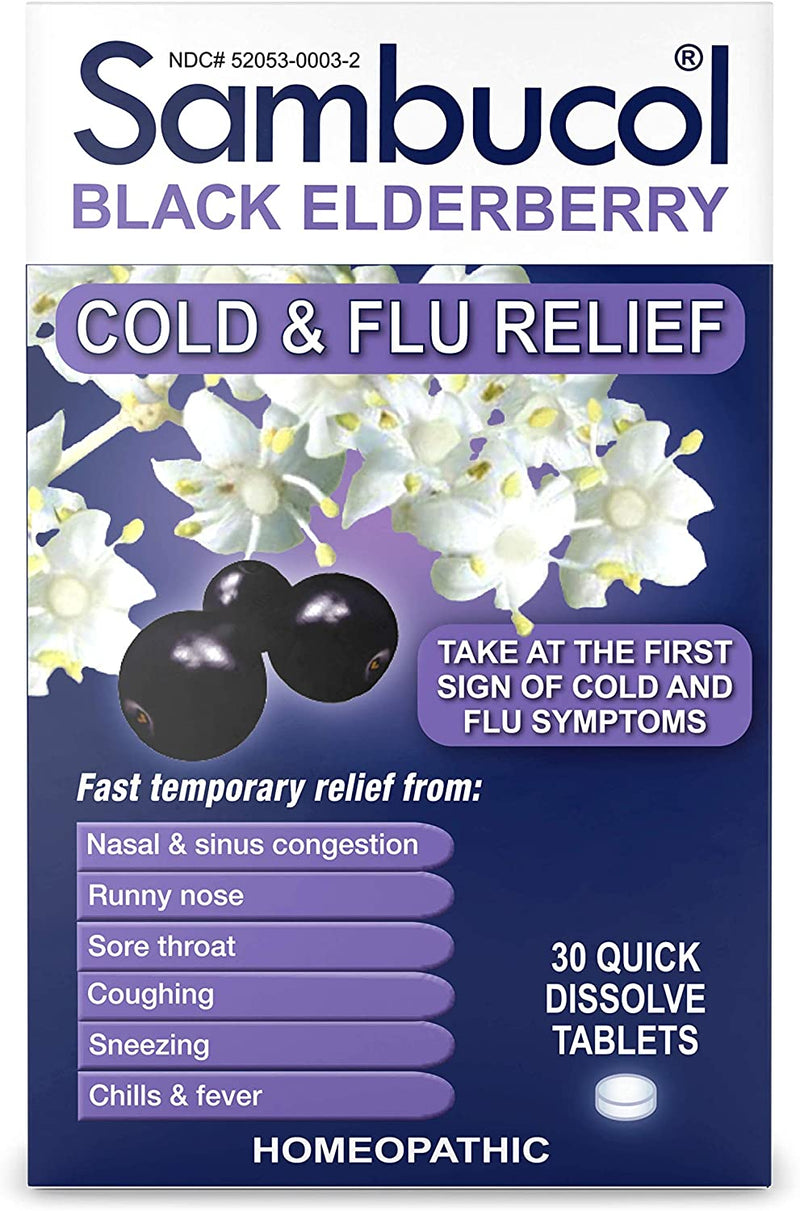 Sambucol Black Elderberry Cold & Fle Seligmets 30 Ct